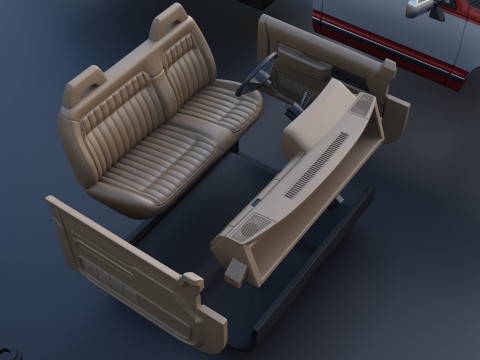 Chevrolet K-1500 Long Bed 1989 3D Print Model