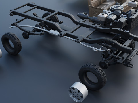 Chevrolet K-1500 Long Bed 1989 3D Print Model