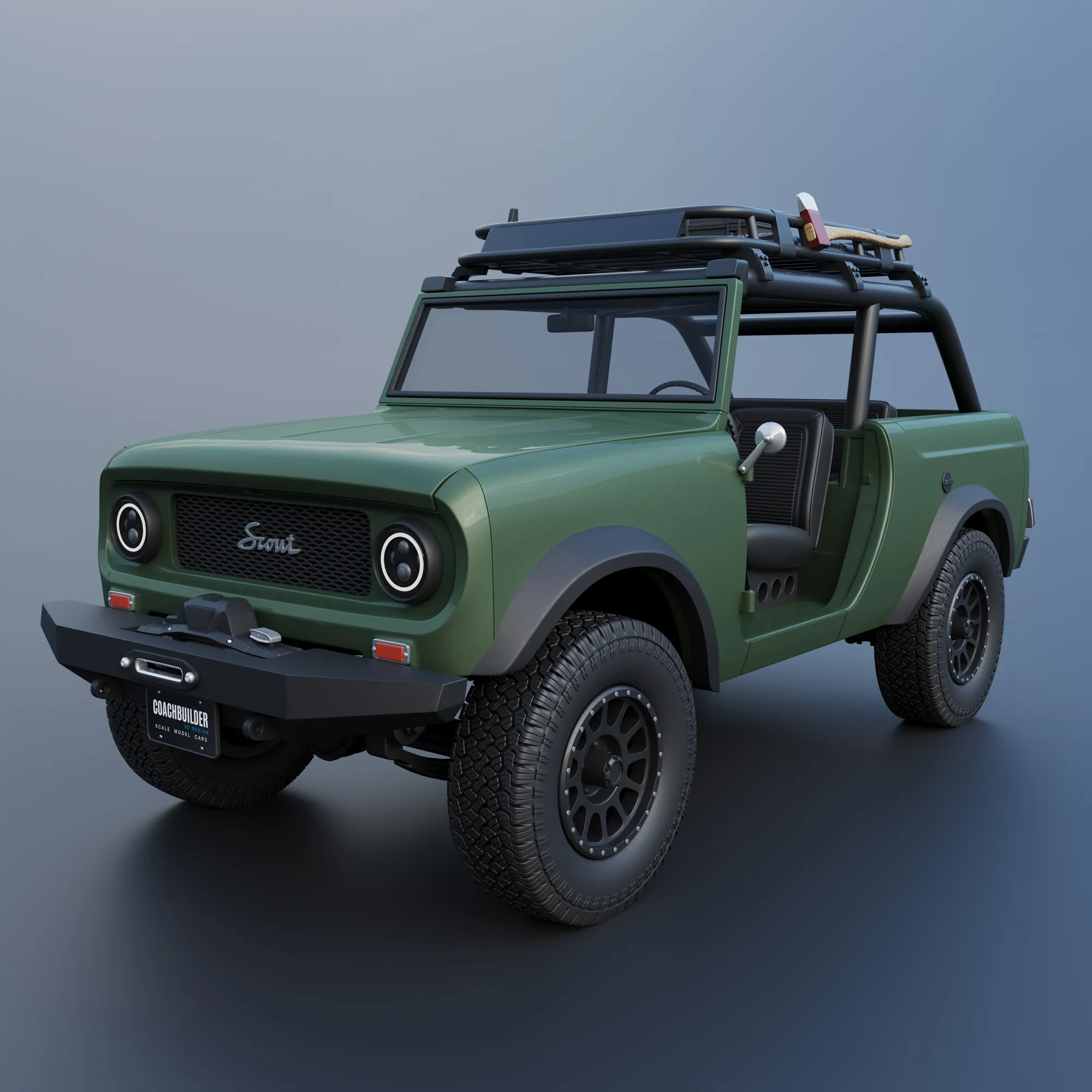 International Scout Custom 1965 3D Print Model .c4d .max .obj .3ds .fbx .stl .blend 