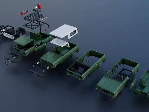 International Scout Custom 1965 3D Print Model