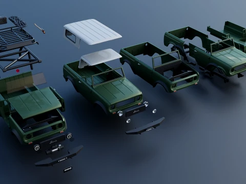 International Scout Custom 1965 3D Print Model