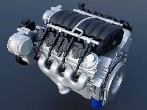 GM LS3 V8 Engine 3D Print Model