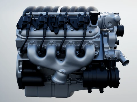 GM LS3 V8 Engine 3D Print Model
