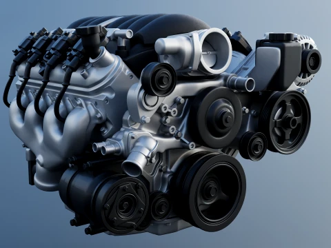 GM LS3 V8 Engine 3D Print Model