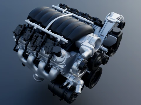 GM LS3 V8 Engine 3D Print Model