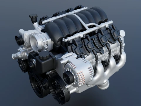 GM LS3 V8 Engine 3D Print Model