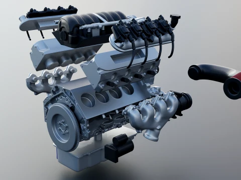 GM LS3 V8 Engine 3D Print Model