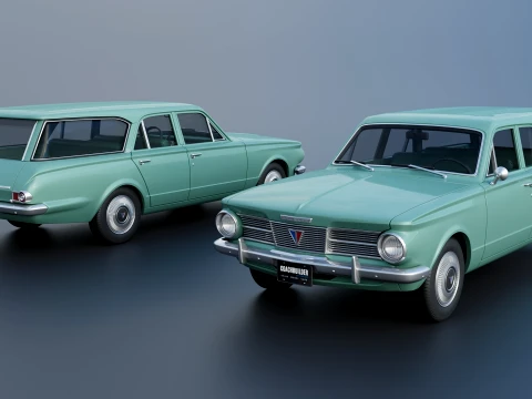 Plymouth Valiant Station Wagon 1965 3D Print Model