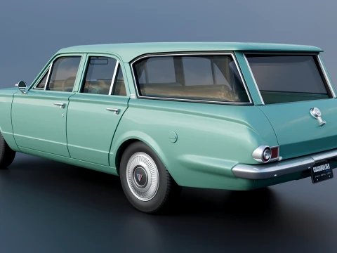 Plymouth Valiant Station Wagon 1965 3D Print Model
