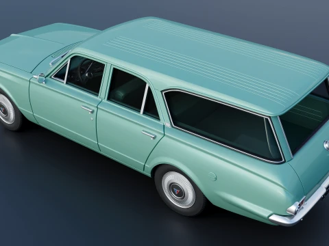 Plymouth Valiant Station Wagon 1965 3D Print Model