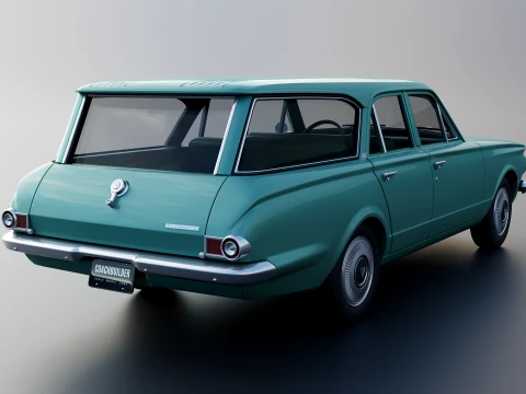 Plymouth Valiant Station Wagon 1965 3D Print Model