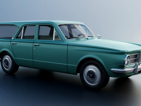 Plymouth Valiant Station Wagon 1965 3D Print Model