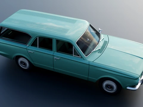 Plymouth Valiant Station Wagon 1965 3D Print Model