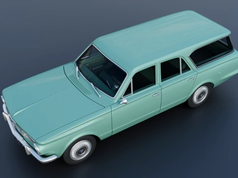 Plymouth Valiant Station Wagon 1965 3D Print Model