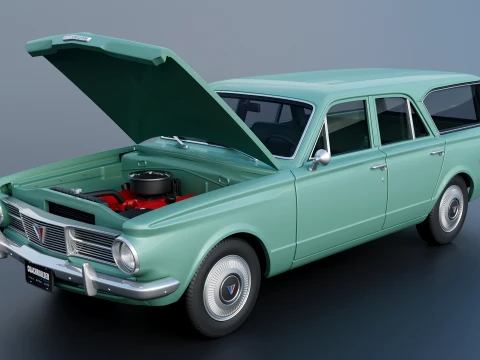 Plymouth Valiant Station Wagon 1965 3D Print Model