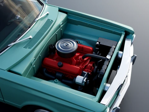 Plymouth Valiant Station Wagon 1965 3D Print Model