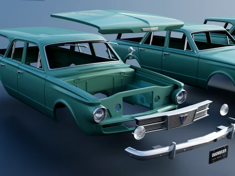 Plymouth Valiant Station Wagon 1965 3D Print Model