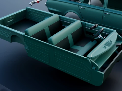 Plymouth Valiant Station Wagon 1965 3D Print Model