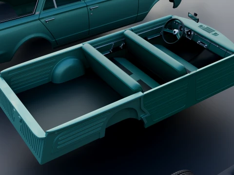 Plymouth Valiant Station Wagon 1965 3D Print Model
