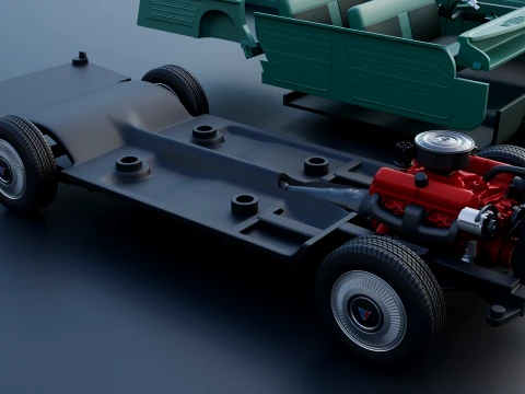 Plymouth Valiant Station Wagon 1965 3D Print Model