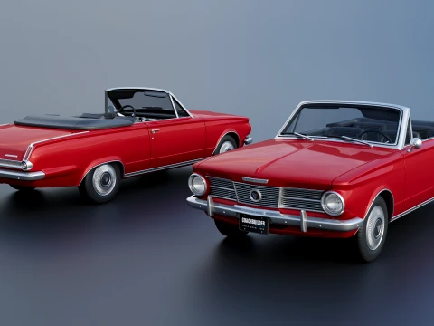 Plymouth Valiant Convertible 1965 3D Print Model