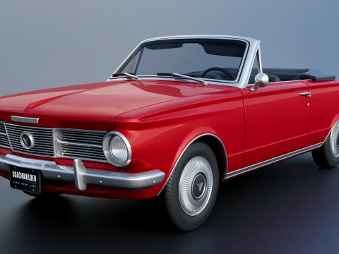 Plymouth Valiant Convertible 1965 3D Print Model