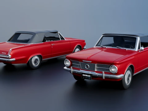 Plymouth Valiant Convertible 1965 3D Print Model