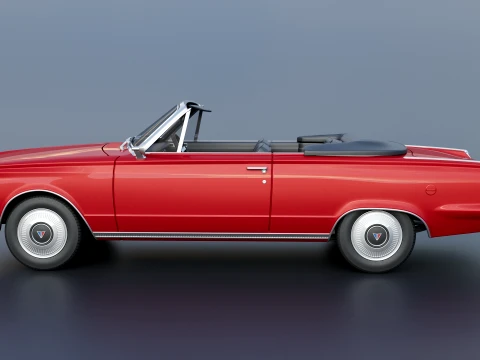 Plymouth Valiant Convertible 1965 3D Print Model