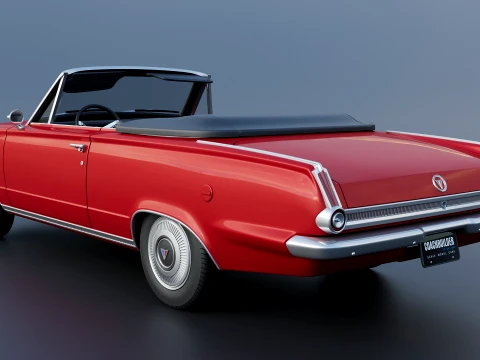 Plymouth Valiant Convertible 1965 3D Print Model
