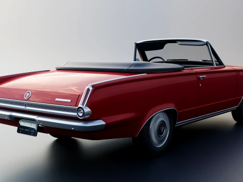 Plymouth Valiant Convertible 1965 3D Print Model