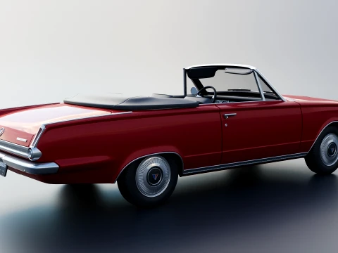 Plymouth Valiant Convertible 1965 3D Print Model