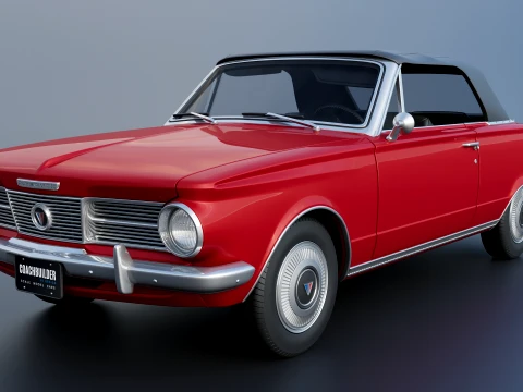 Plymouth Valiant Convertible 1965 3D Print Model