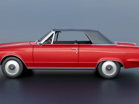 Plymouth Valiant Convertible 1965 3D Print Model