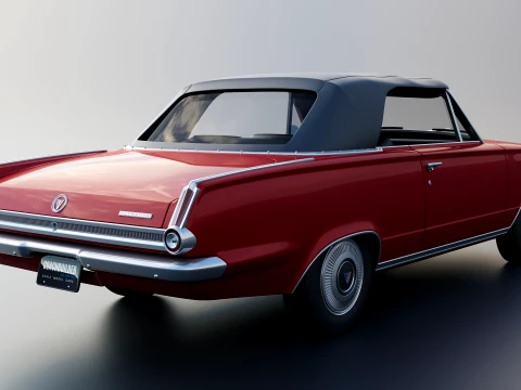 Plymouth Valiant Convertible 1965 3D Print Model