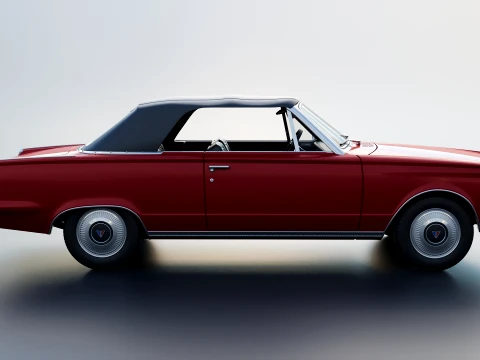 Plymouth Valiant Convertible 1965 3D Print Model