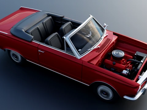 Plymouth Valiant Convertible 1965 3D Print Model