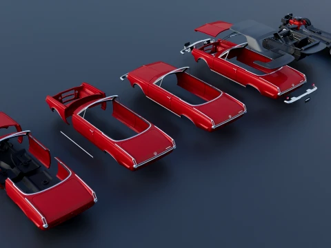 Plymouth Valiant Convertible 1965 3D Print Model