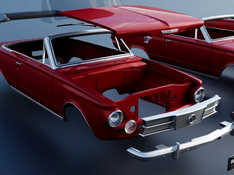 Plymouth Valiant Convertible 1965 3D Print Model