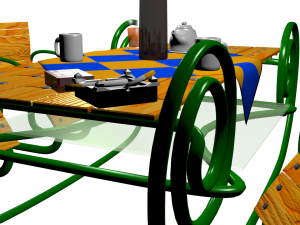 garden tablechairs Modelo 3D