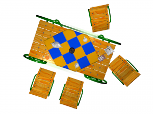 garden tablechairs Modelo 3D