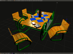 garden tablechairs Modelo 3D