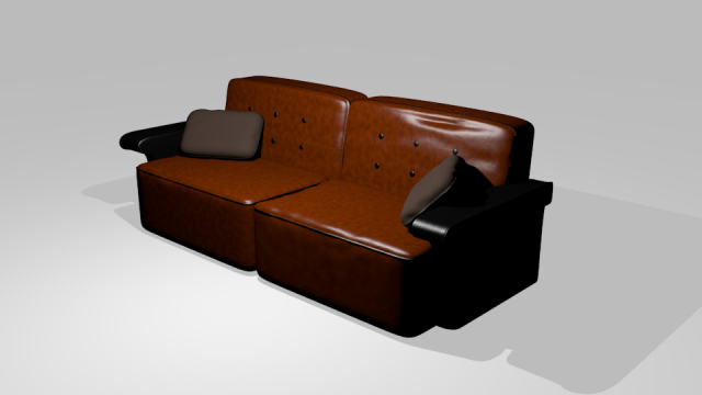 leather sofa 3D Модель .c4d .max .obj .3ds .fbx .stl .blend 