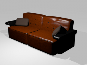 leather sofa 3D मॉडल