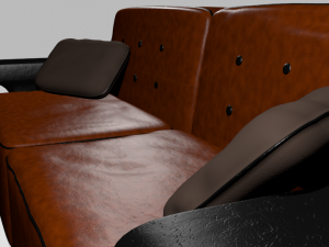 leather sofa 3D Модель