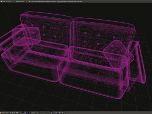 leather sofa 3D Модель
