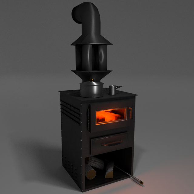 stove 3D Model .c4d .max .obj .3ds .fbx .stl .blend