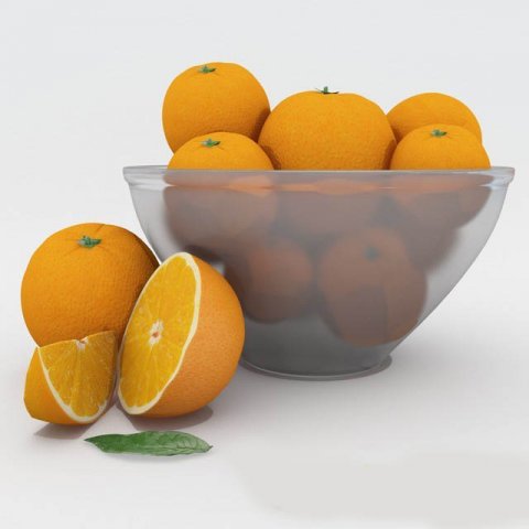 modern bowl of oranges 3D Модель .c4d .max .obj .3ds .fbx .stl .blend 