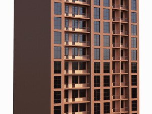 residential building with offices on the 1 floor Modèle 3D