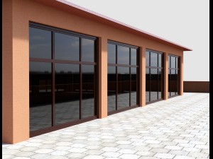 residential building with offices on the 1 floor Modèle 3D