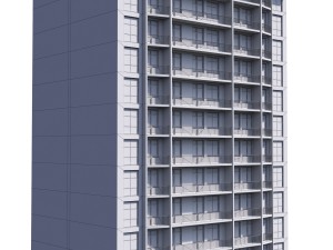 residential building with offices on the 1 floor Modèle 3D